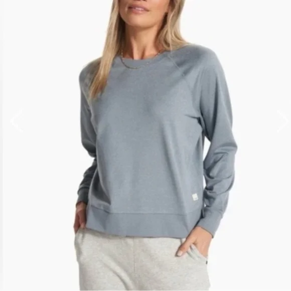 Vuori Smoke Blue Daydream Crew Sweatshirt - Picture 1 of 8